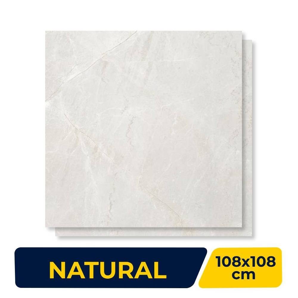 Porcelanato Natural 108x108cm Caixa 2,33m² Villagres Monte Bianco Retificado - 108015