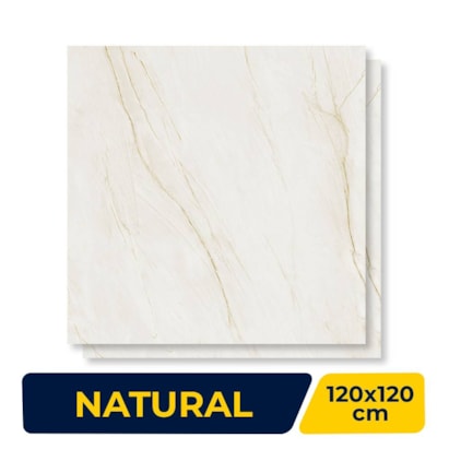 Porcelanato Natural 120x120cm Caixa 1,44m² Portinari Solene WH Retificado - 6061757