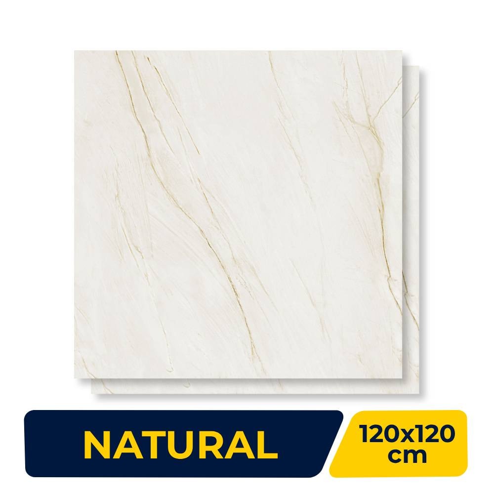 Porcelanato Natural 120x120cm Caixa 1,44m² Portinari Solene WH Retificado - 6061757