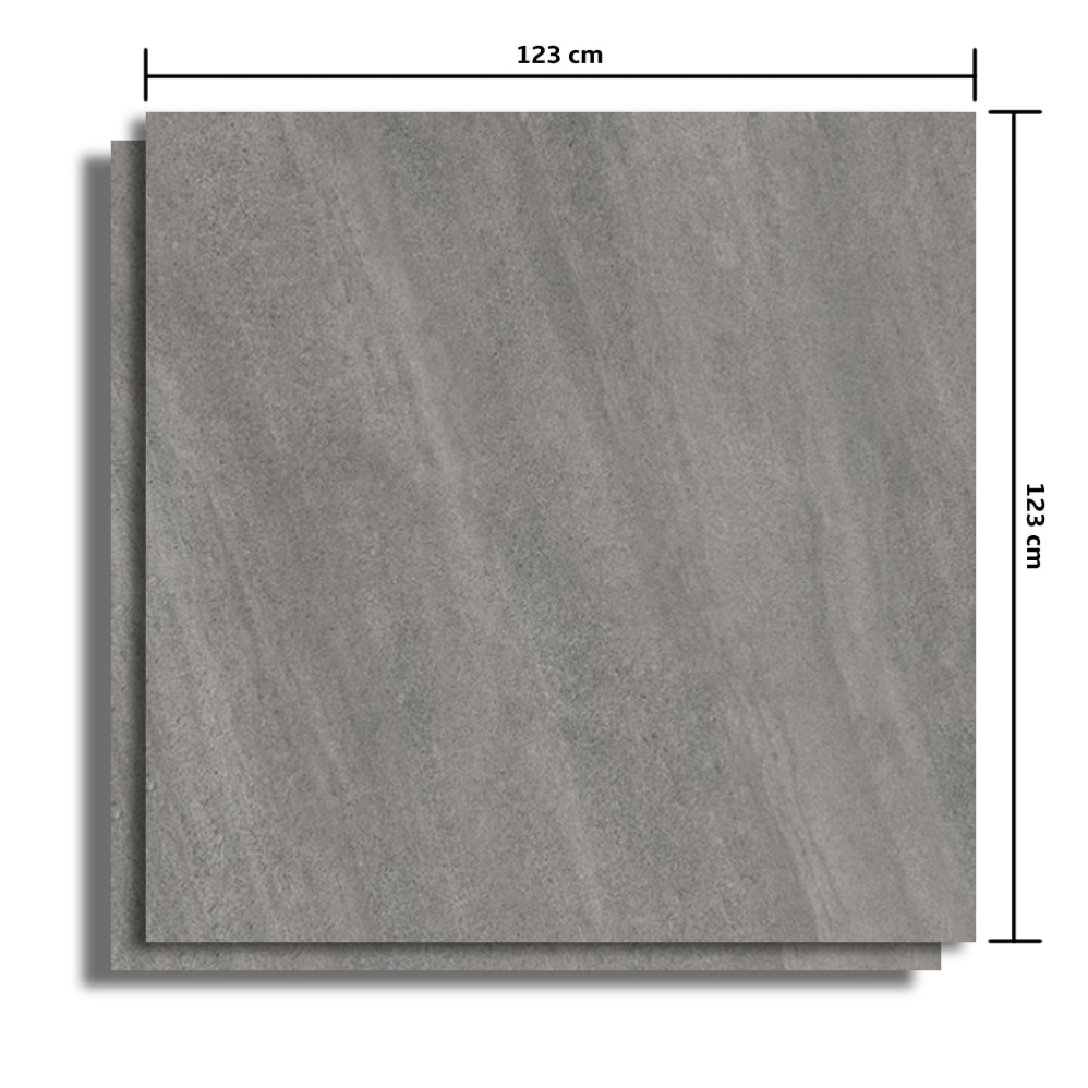 Porcelanato Natural 123x123cm Caixa 3,03² Villagres Basalto Grey Retificado - 123012