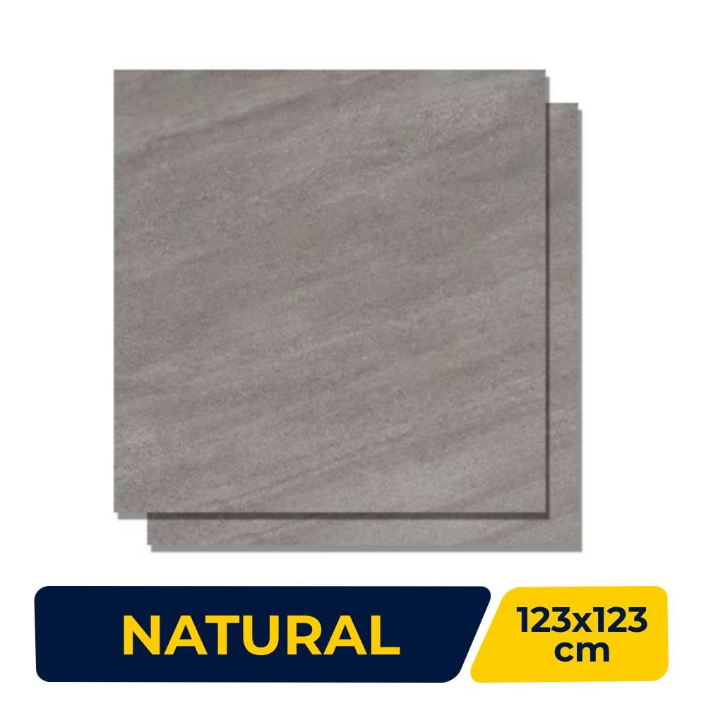 Porcelanato Natural 123x123cm Caixa 3,03² Villagres Basalto Grey Retificado - 123012