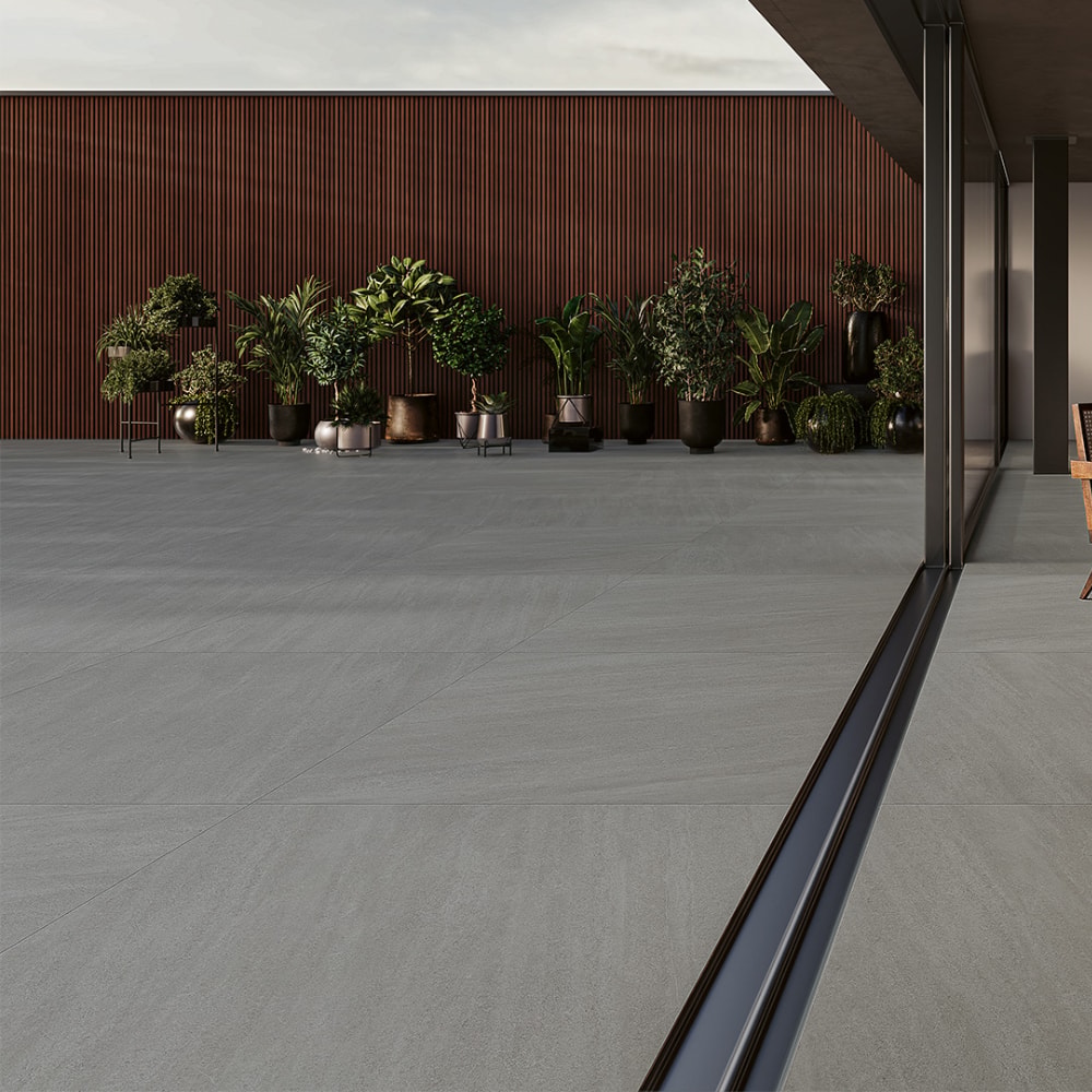 Porcelanato Natural 123x123cm Caixa 3,03m² Villagres Basalto Grey Retificado - 123012