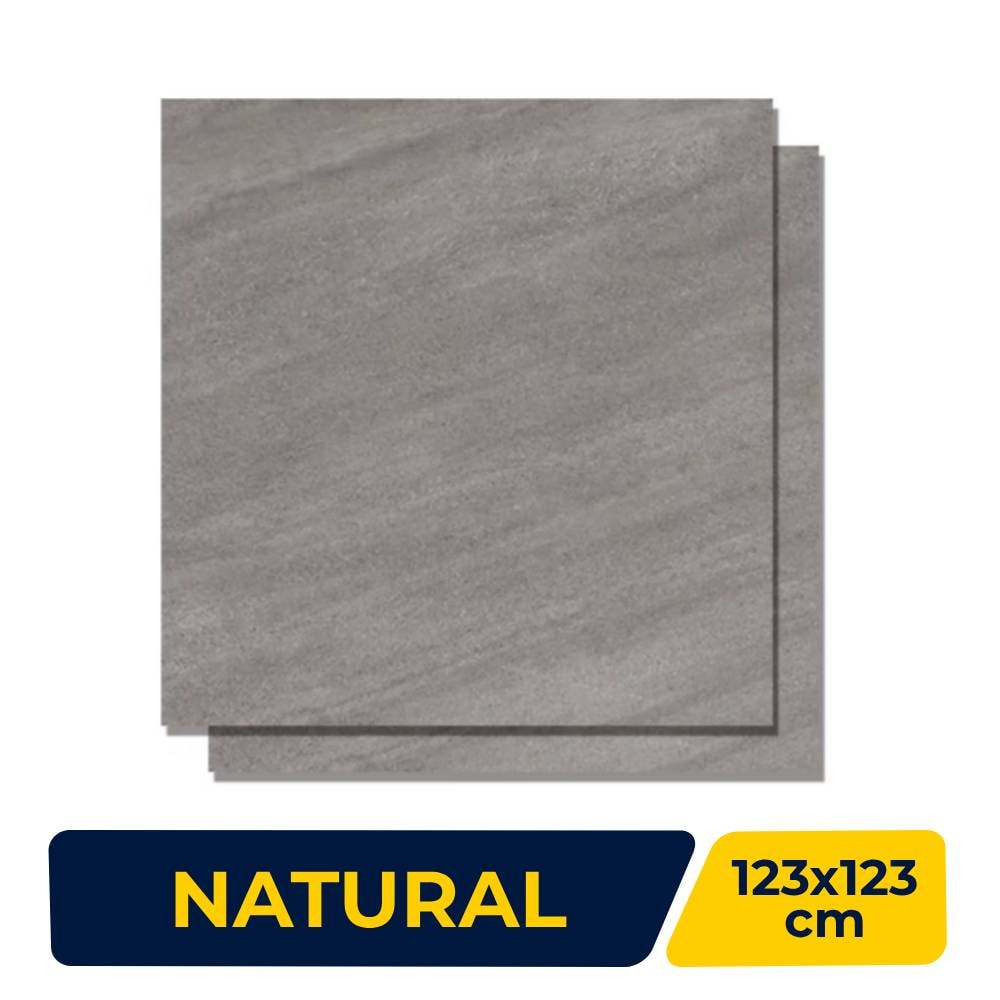 Porcelanato Natural 123x123cm Caixa 3,03m² Villagres Basalto Grey Retificado - 123012