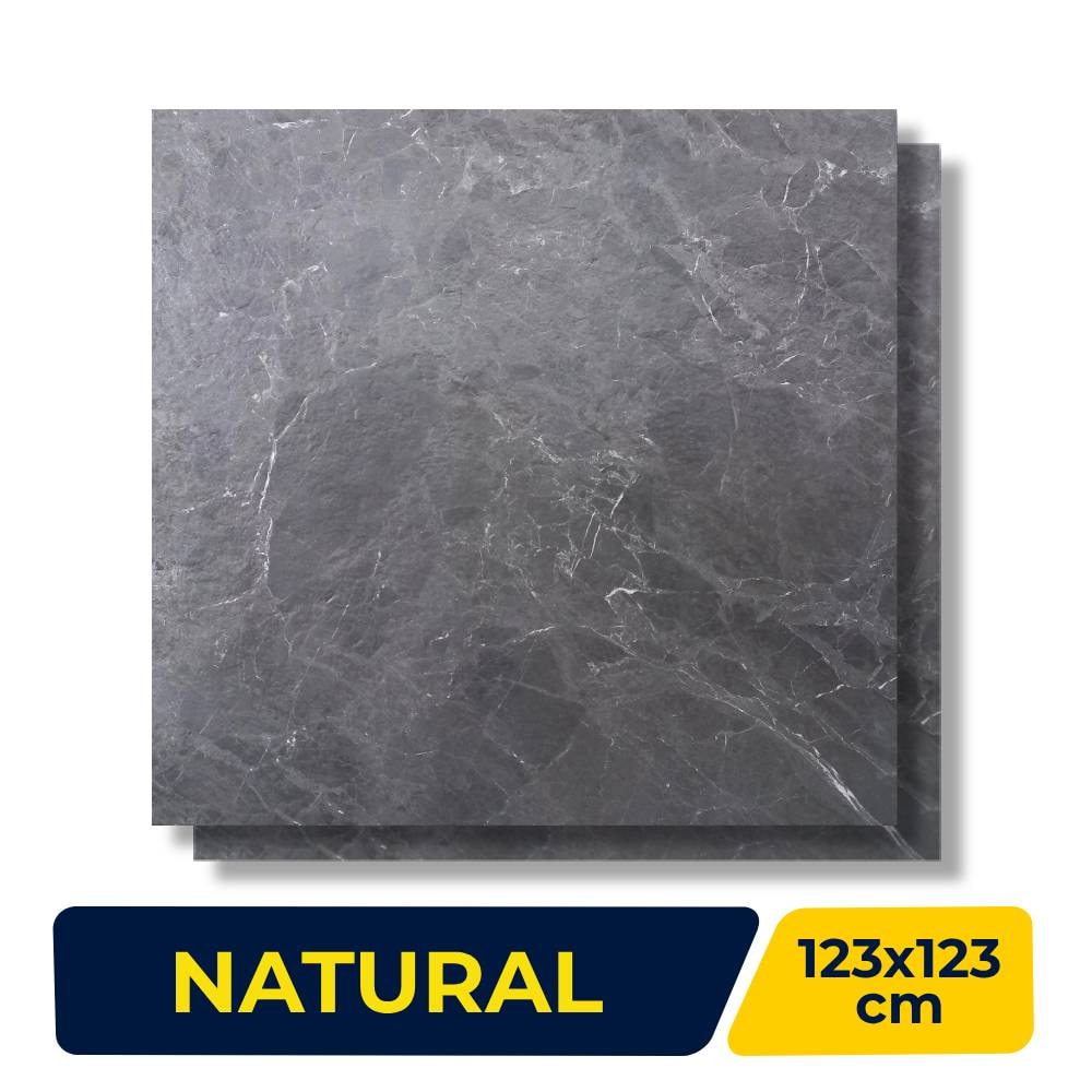 Porcelanato Natural 123x123cm Caixa 3,03m² Villagres Black Misty Retificado - 123026