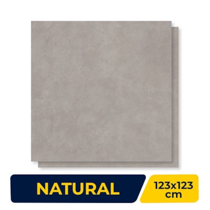 Porcelanato Natural 123x123cm Caixa 3,03m² Villagres Flow Concret Retificado - 123046