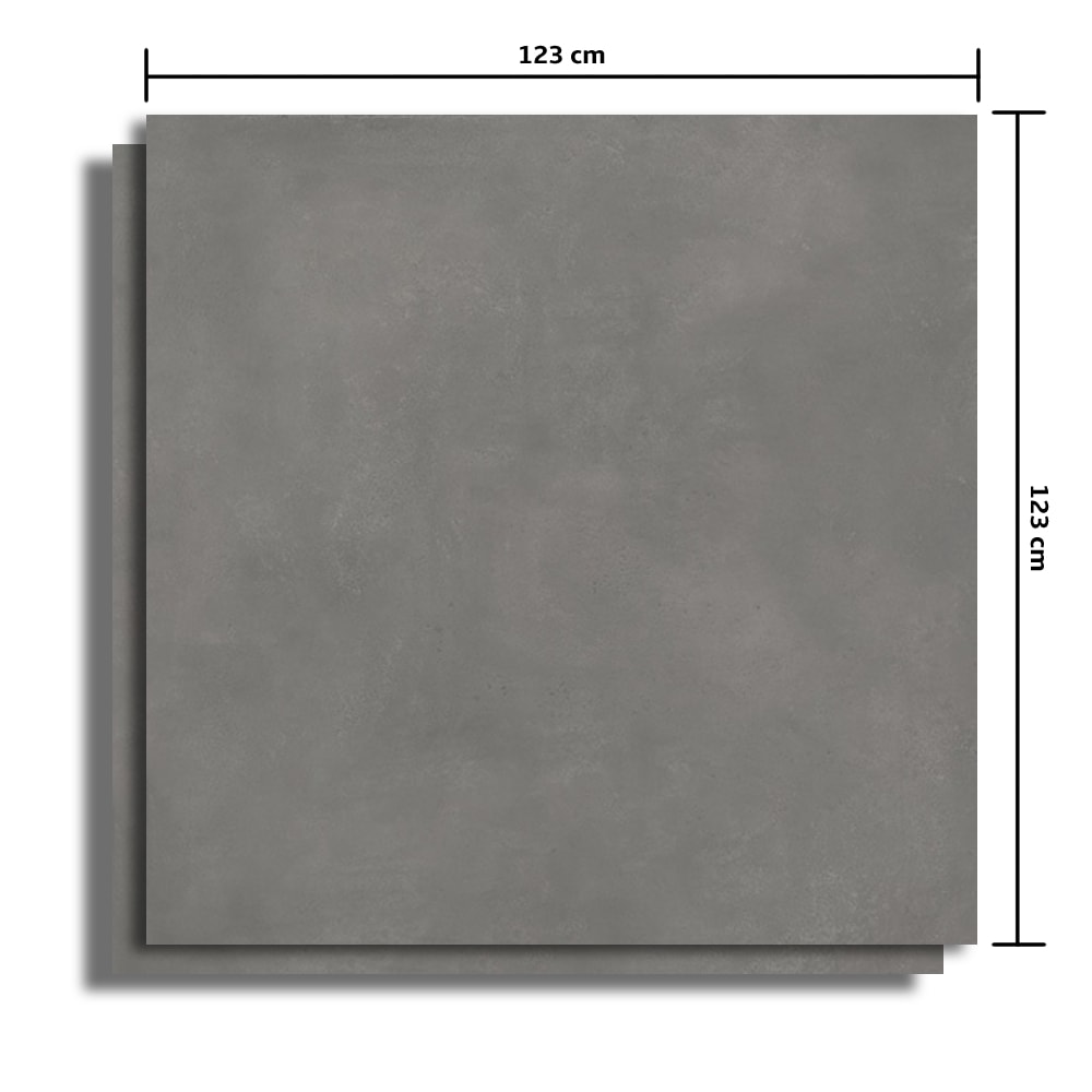 Porcelanato Natural 123x123cm Caixa 3,03m² Villagres House Grafite Retificado - 123003