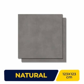 Porcelanato Natural 123x123cm Caixa 3,03m² Villagres House Grafite Retificado - 123003