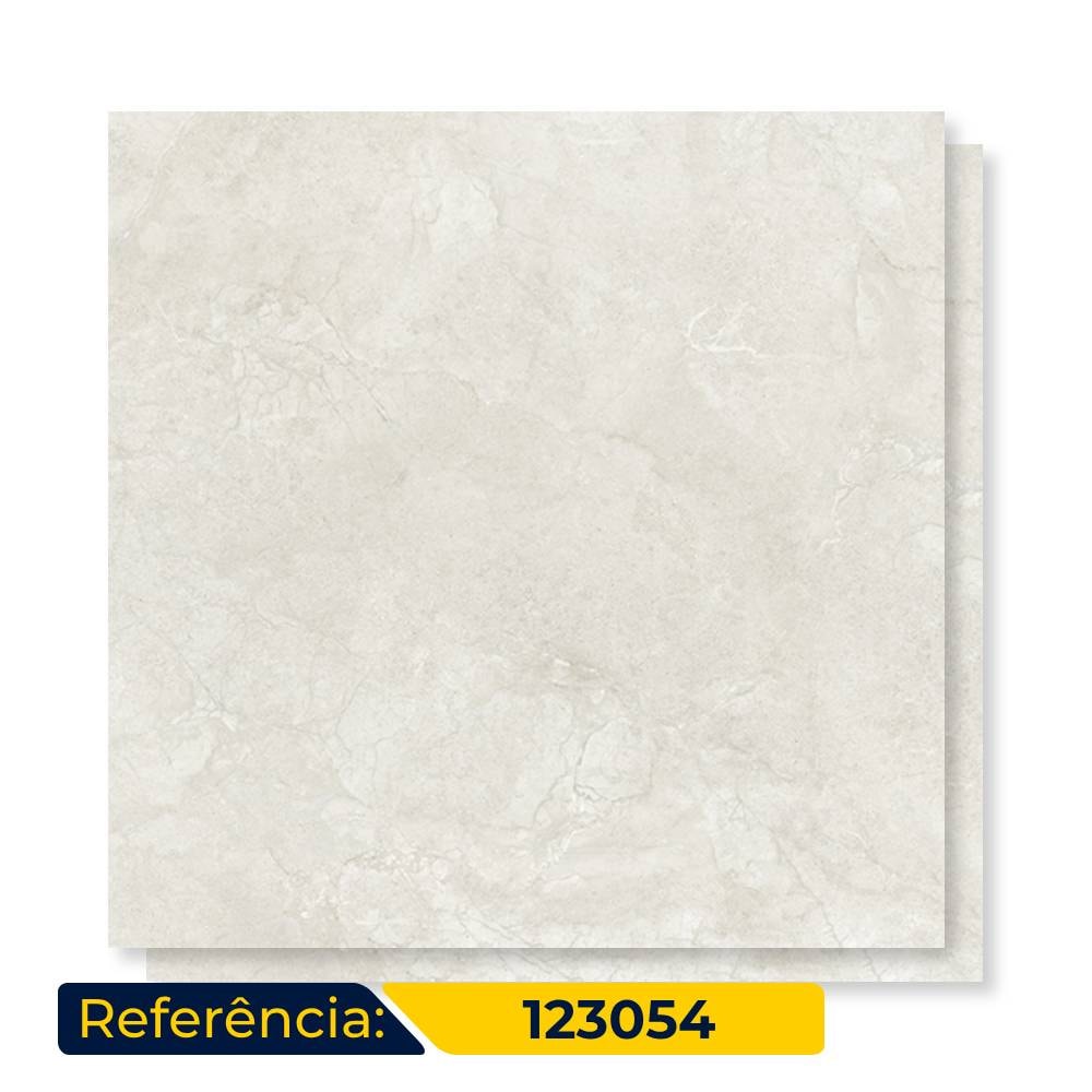 Porcelanato Natural 123x123cm Caixa 3,03m² Villagres Pietra Di Milos Bianco Retificado - 123054