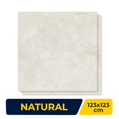 Porcelanato Natural 123x123cm Caixa 3,03m² Villagres Pietra Di Milos Bianco Retificado - 123054