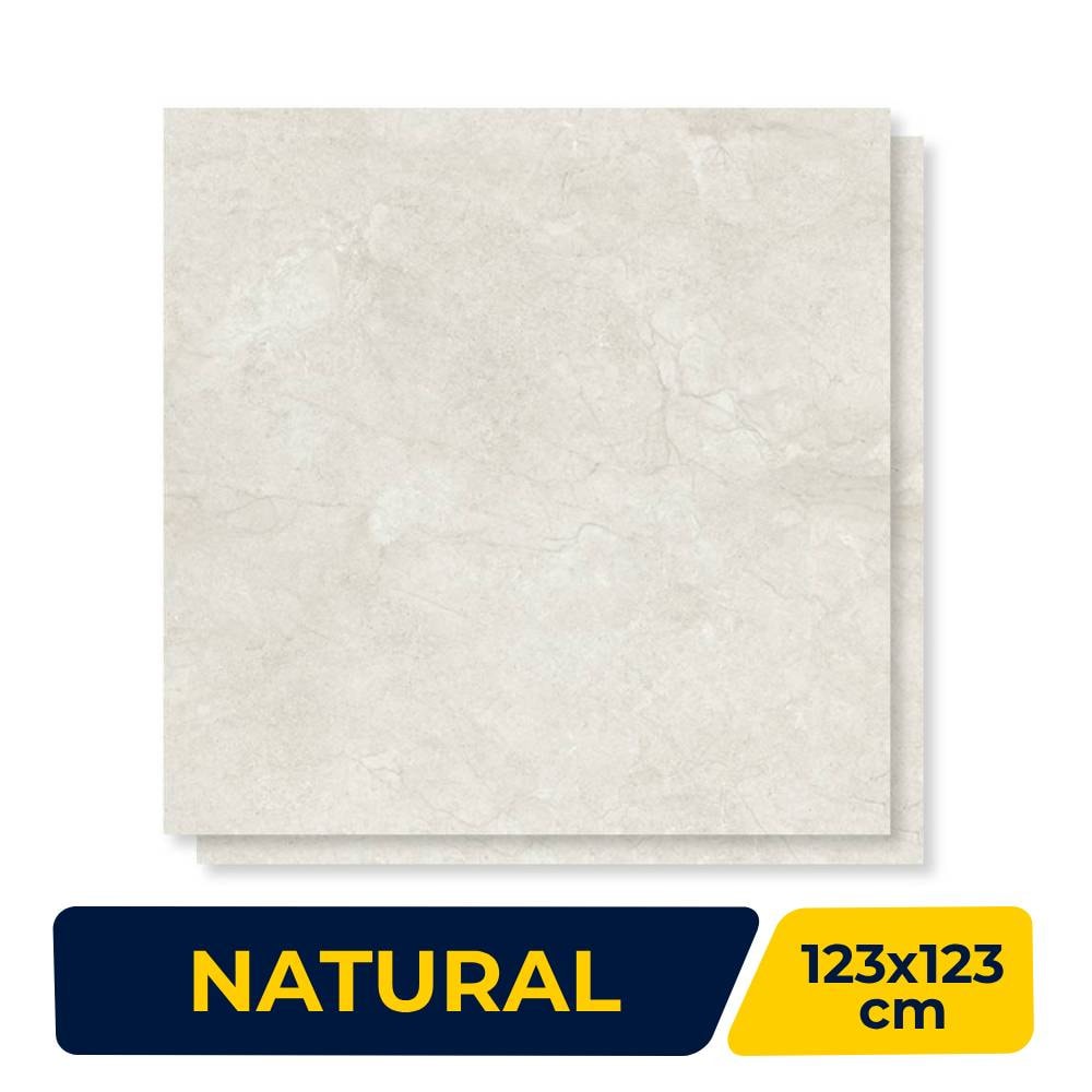 Porcelanato Natural 123x123cm Caixa 3,03m² Villagres Pietra Di Milos Brianco Retificado - 123054