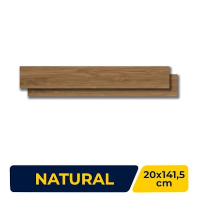 Porcelanato Natural 20x141,5cm Caixa 1,42m² Villagres Bali Jatoba Retificado - 200019