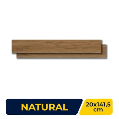 Porcelanato Natural 20x141,5cm Caixa 1,42m² Villagres Bali Jatoba Retificado - 200019