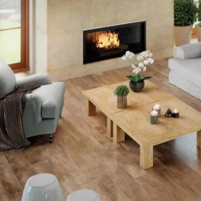 Porcelanato Natural 20x141,5cm Caixa 1,42m² Villagres Ceratto Carvalho Natural Retificado - 200006