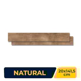 Porcelanato Natural 20x141,5cm Caixa 1,42m² Villagres Ceratto Carvalho Natural Retificado - 200006