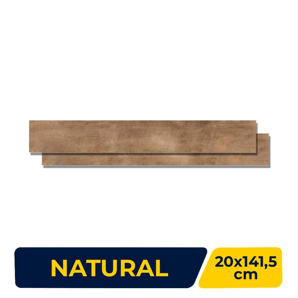 Porcelanato Natural 20x141,5cm Caixa 1,42m² Villagres Ceratto Carvalho Natural Retificado - 200006
