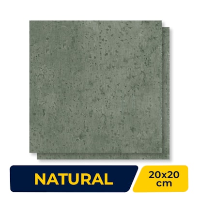 Porcelanato Natural 20x20cm Caixa 0,80m² Gaudi Esmeralda Retificado - GD021