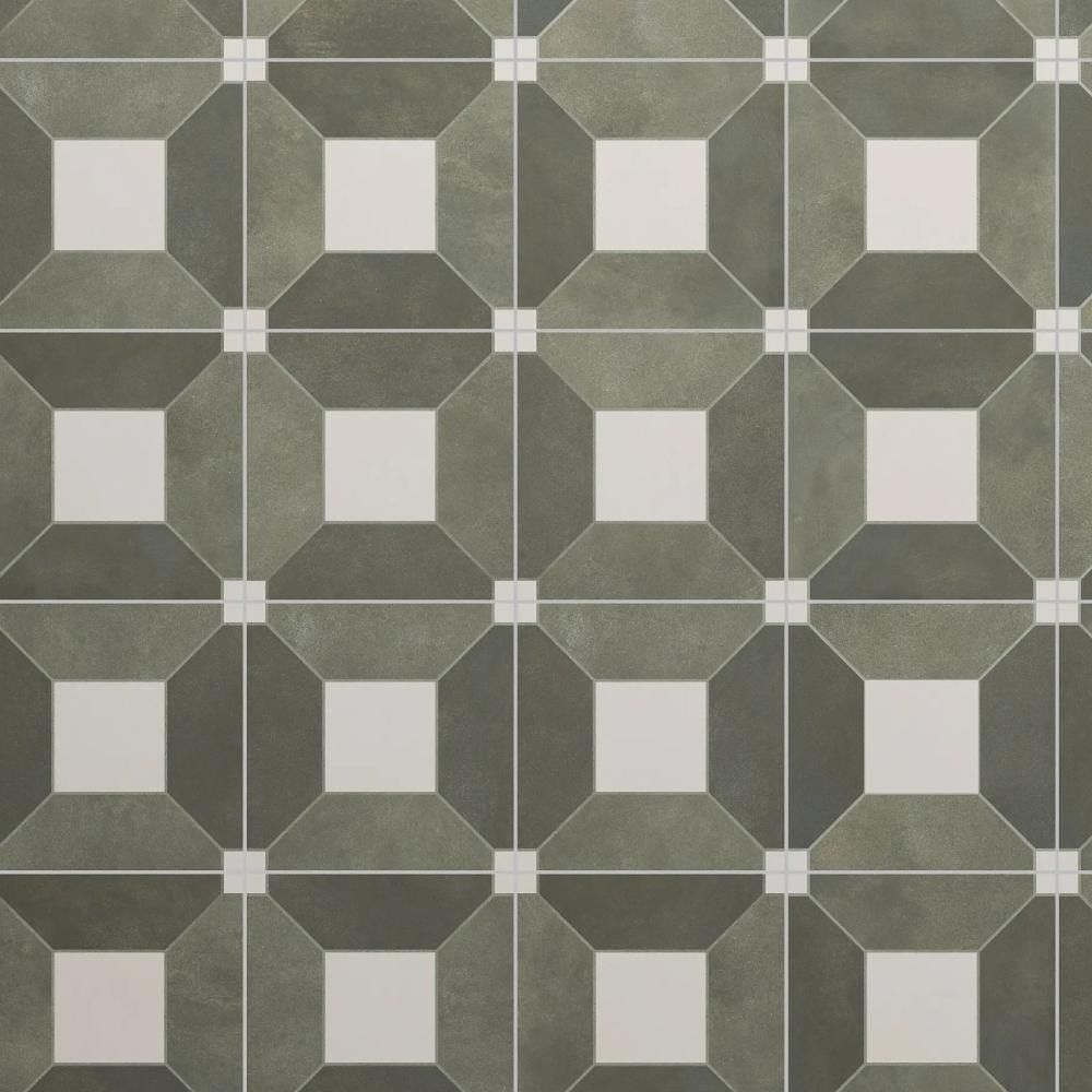 Porcelanato Natural 20x20cm Caixa 1,01m² Retro Green Retificado - 5062621