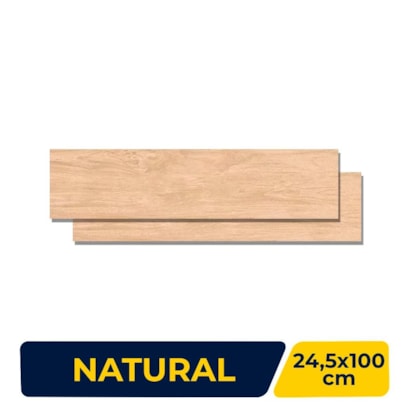 Porcelanato Natural 24,5x100cm Caixa 2,20m² Villagres Amêndola Retificado - 24057
