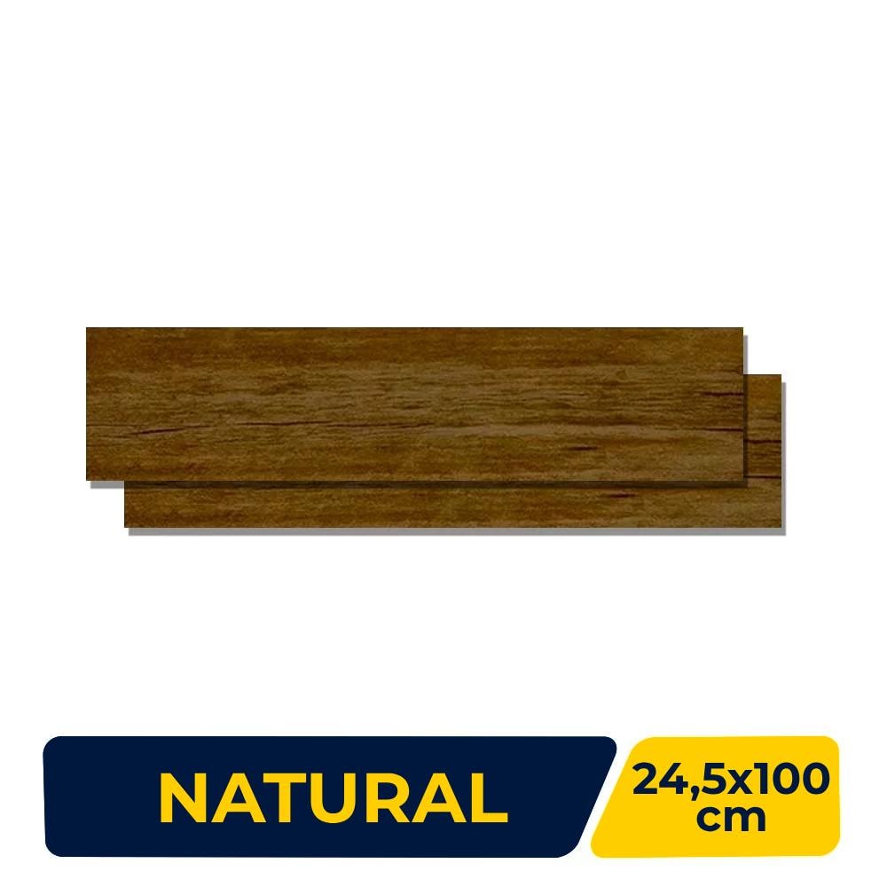 Porcelanato Natural 24,5x100cm Caixa 2,20m² Villagres Natural Ipe Retificado - 2428