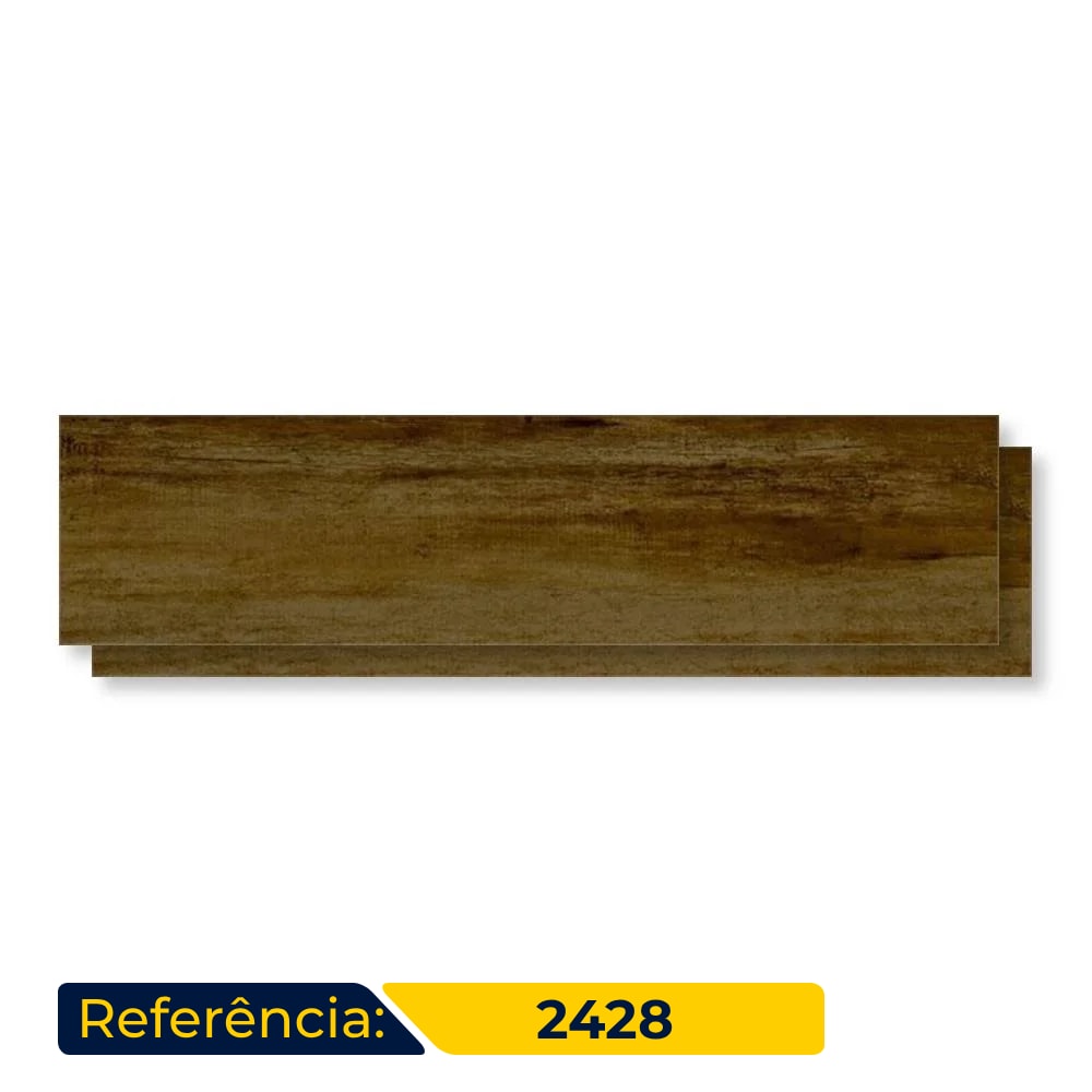 Porcelanato Natural 24,5x100cm Caixa 2,20m² Villagres Natural Ipe Retificado - 2428