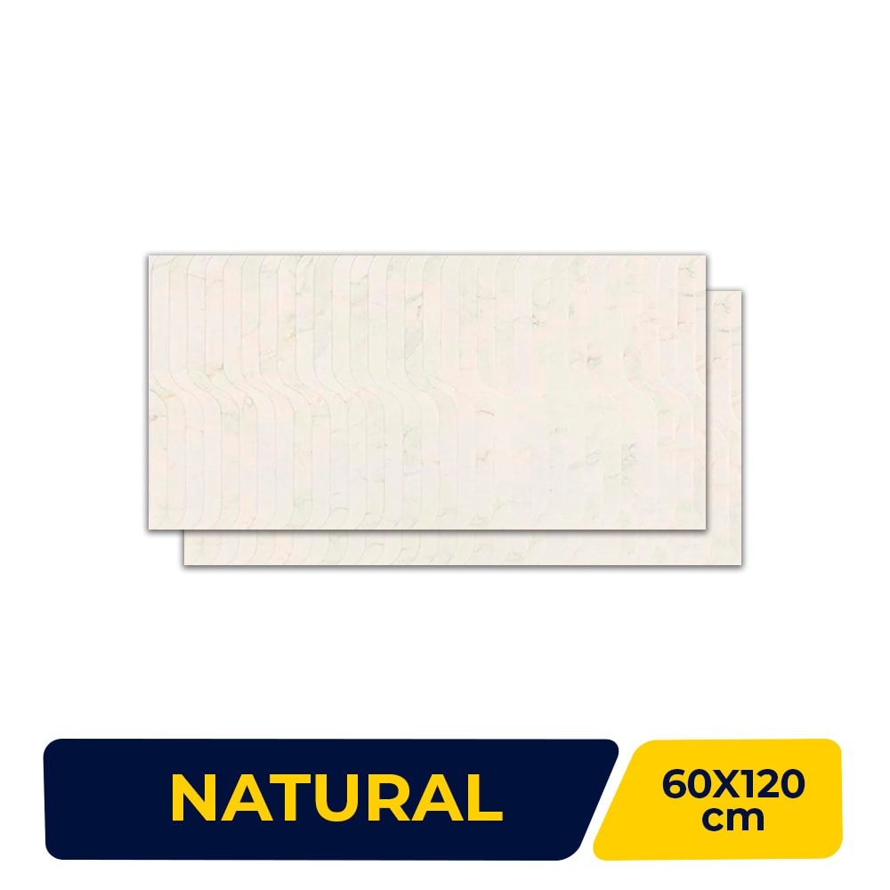 Porcelanato Natural 60x120cm Caixa 1,43m² Portobello Apuano Oro Stream Retificado - 204119E