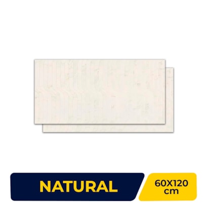 Porcelanato Natural 60x120cm Caixa 1,43m² Portobello Apuano Oro Stream Retificado - 204119E
