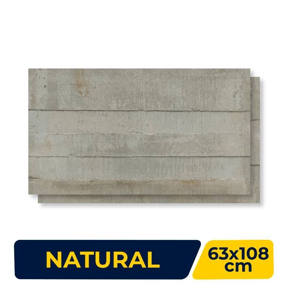 Porcelanato Natural 63x108cm Caixa 2,03m² Villagres City Cement Retificado - 630037