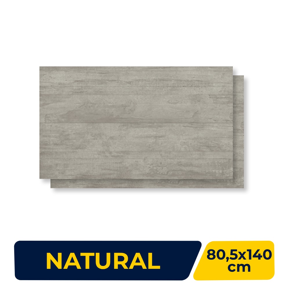 Porcelanato Natural 80,5x140cm Caixa 2,25m² Villagres Brut Decor Retificado - 800078