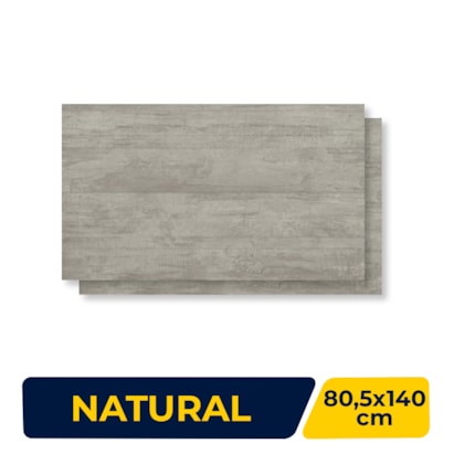 Porcelanato Natural 80,5x140cm Caixa 2,25m² Villagres Brut Decor Retificado - 800078