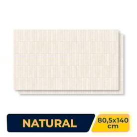 Porcelanato Natural 80,5x140cm Caixa 2,25m² Villagres Mântova Bianco Decor Retificado - 800067
