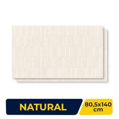 Porcelanato Natural 80,5x140cm Caixa 2,25m² Villagres Mântova Bianco Decor Retificado - 800067
