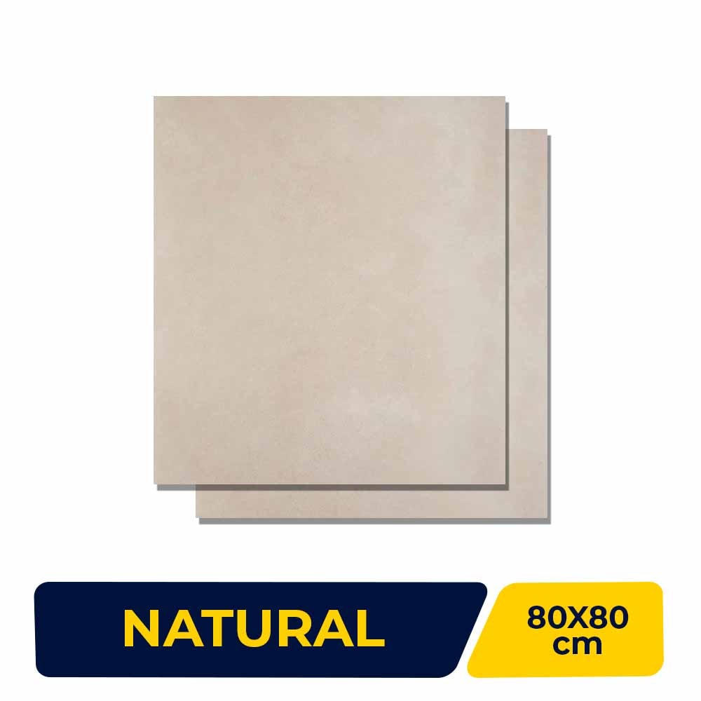 Porcelanato Natural 80x80cm Caixa 1,91m² Porto Bello Hit Camel Retificado - 12739E
