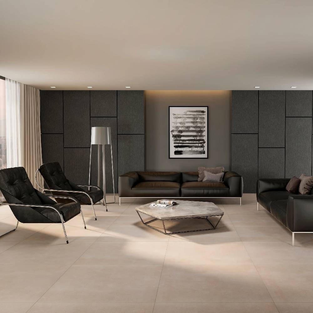 Porcelanato Natural 80x80cm Caixa 1,91m² Portobello Hit Gris Retificado - 12742E