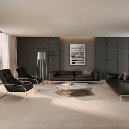 Porcelanato Natural 80x80cm Caixa 1,91m² Portobello Hit Gris Retificado - 12742E