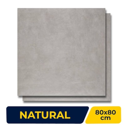 Porcelanato Natural 80x80cm Caixa 1,91m² Portobello Midnight Grey Retificado - 205357E