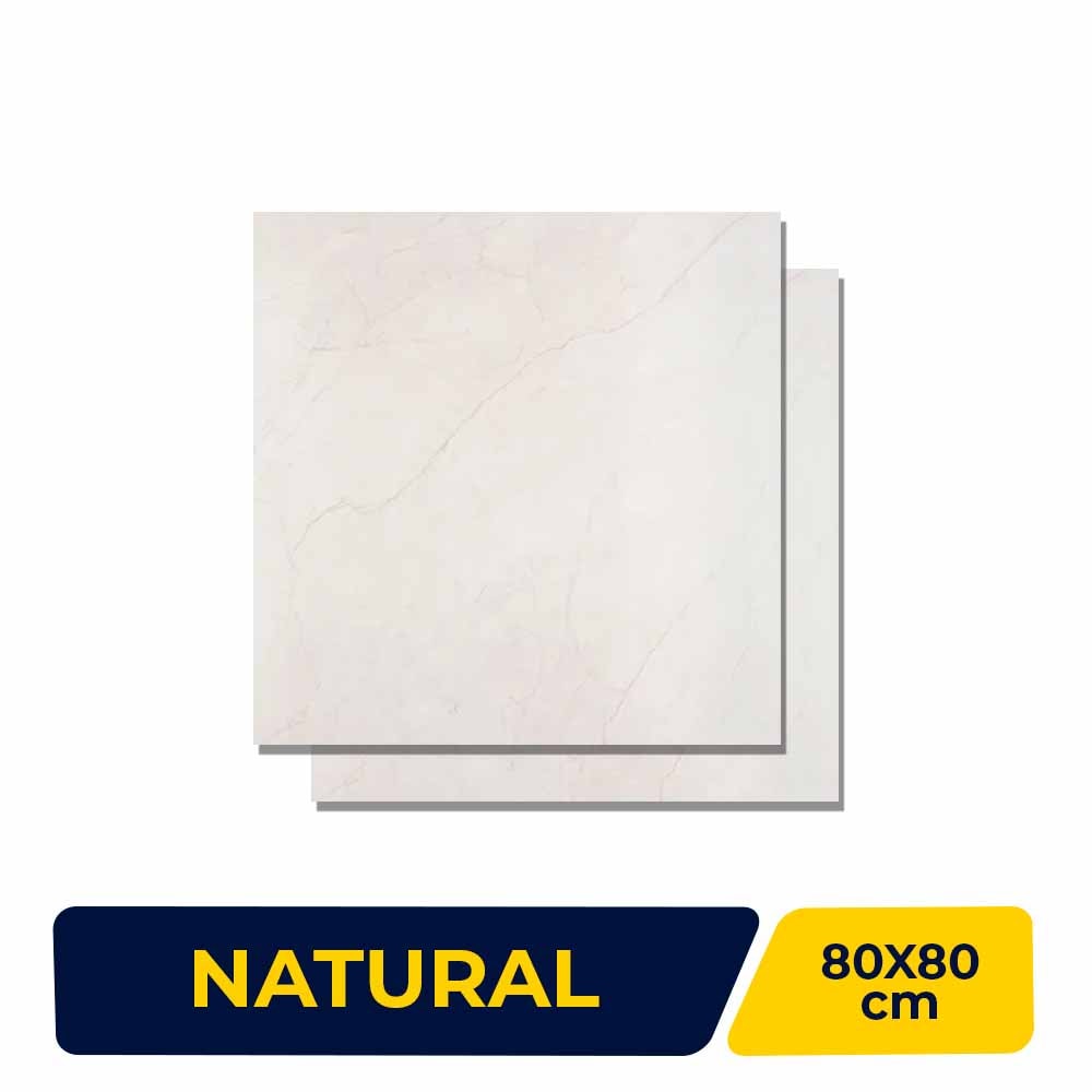Porcelanato Natural 80x80cm Caixa 1,91m² Portobello Spezia Bianco Retificado - 12747E