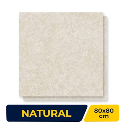 Porcelanato Natural 80x80cm Caixa 1,91m² Portobello Stone Off White Retificado - 205986E