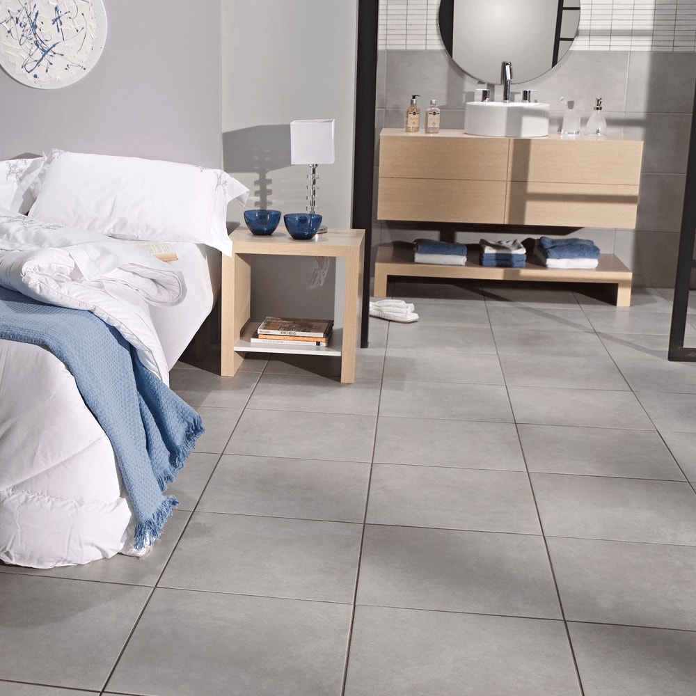 Porcelanato Natural 81x81cm Caixa 1,99m² Portobello Cimento Cinza Bold - 206544E