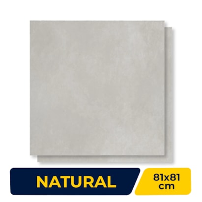 Porcelanato Natural 81x81cm Caixa 1,99m² Portobello Cimento Cinza Bold - 206544E