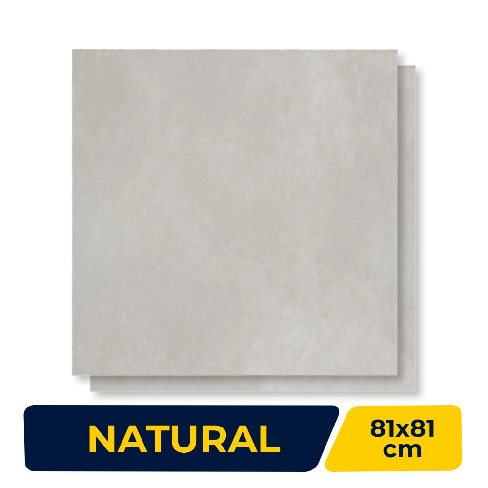 Porcelanato Natural 81x81cm Caixa 1,99m² Portobello Cimento Cinza Bold - 206544E