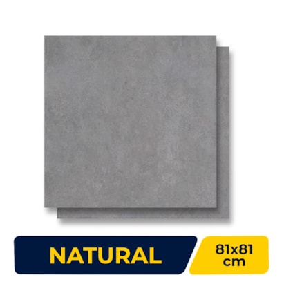 Porcelanato Natural 81x81cm Caixa 2,64m² Gaudi Broadway Dark Grey Retificado - 85411