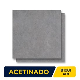 Porcelanato Natural 81x81cm Caixa 2,64m² Gaudi Broadway Dark Grey Retificado - 85411