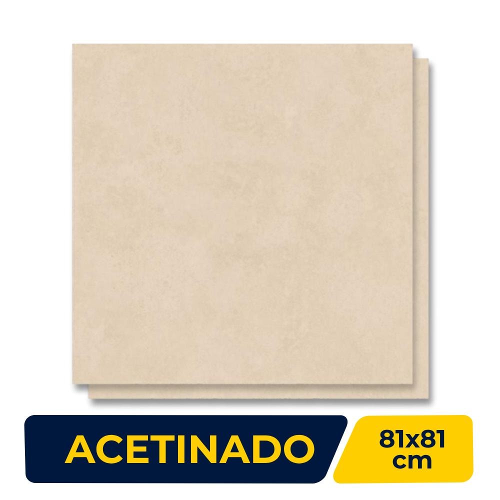 Porcelanato Natural 81x81cm Caixa 2,64m² Gaudi Broadway Nude Retificado - 85421