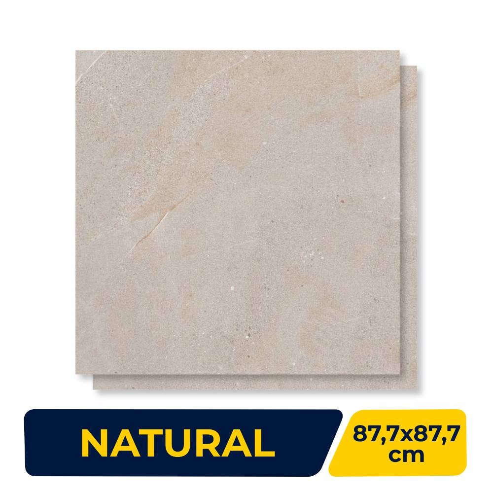 Porcelanato Natural 87,7x87,7cm Caixa 1,54m² Ceusa Arenito SGR Retificado - 5062740