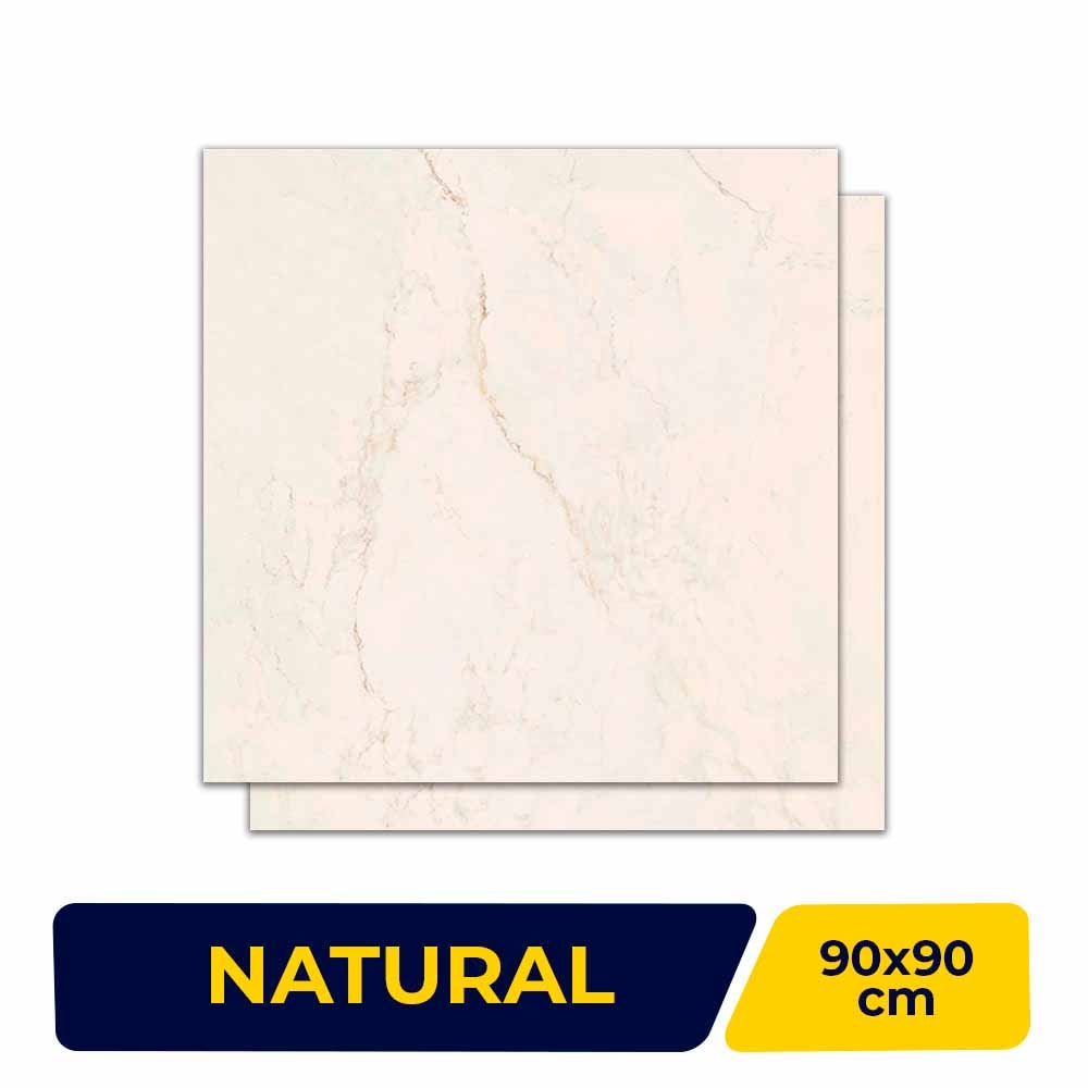 Porcelanato Natural 90x90cm Caixa 1,61cm Portobello Apuano Oro Retificado - 204636E