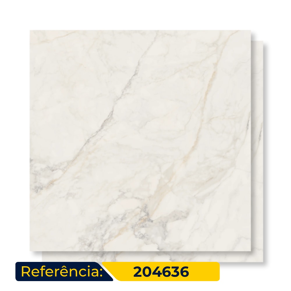 Porcelanato Natural 90x90cm Caixa 1,61m² Portobello Apuano Oro Retificado - 204636