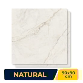Porcelanato Natural 90x90cm Caixa 1,61m² Portobello Apuano Oro Retificado - 204636