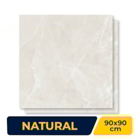 Porcelanato Natural 90x90cm Caixa 1,62m² Portinari Onix Minerale WH Retificado - 6063261