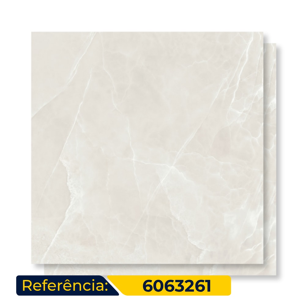 Porcelanato Natural 90x90cm Caixa 1,62m² Portinari Onix Minerale WH Retificado - 6063261