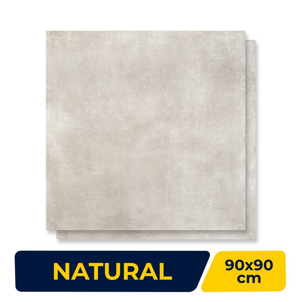 Porcelanato Natural 90x90cm Caixa 2,42m² Portobello Belgique Clair Retificado - 209570E